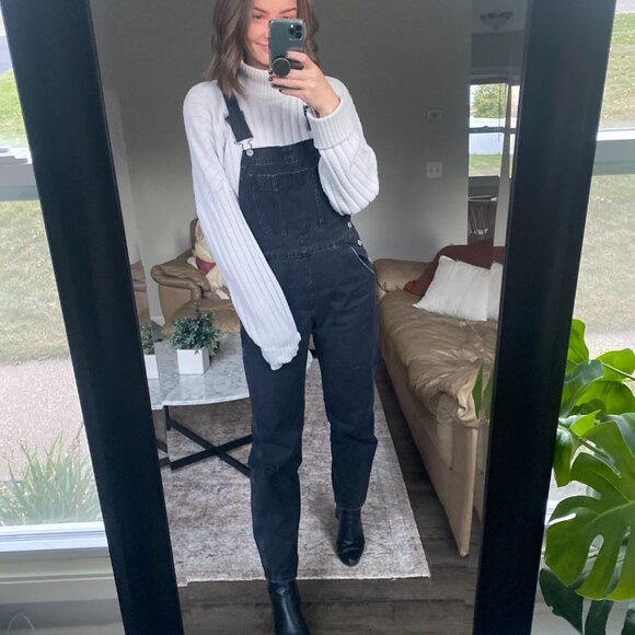 Abercrombie High Rise Denim Overalls - Picture 6 of 7